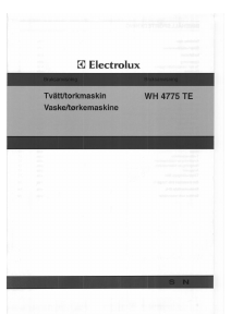 Bruksanvisning Electrolux WH4775TE Kombinerad tvätt-tork