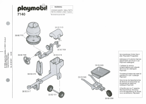 Handleiding Playmobil set 7140 Construction Betonmolen met kruiwagen