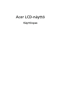 Käyttöohje Acer ED273UA Nestekidenäyttö