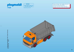 Manual Playmobil set 7426 Construction Dump truck