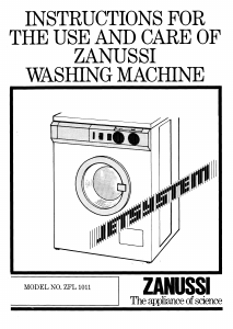 Manual Zanussi ZFL 1011 Washing Machine