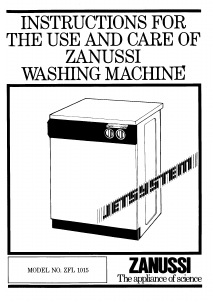 Handleiding Zanussi ZFL 1015 Wasmachine