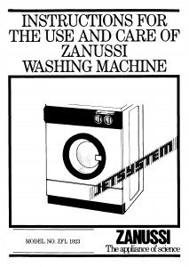 Bruksanvisning Zanussi ZFL 1023 Tvättmaskin
