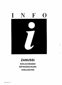 Bedienungsanleitung Zanussi ZI2161 Kühlschrank
