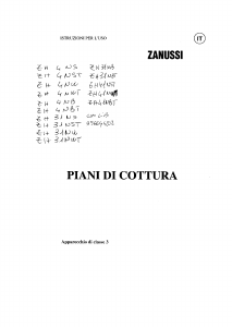 Manuale Zanussi ZH4NWT Piano cottura