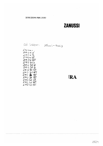 Manuale Zanussi ZH04W Piano cottura