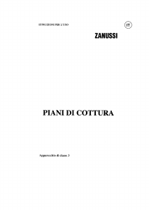 Manuale Zanussi ZH31NST Piano cottura
