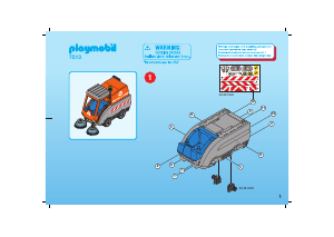 Handleiding Playmobil set 7513 Construction Bezemwagen