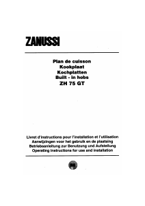 Mode d’emploi Zanussi ZH75GT Table de cuisson