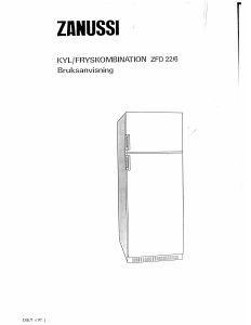 Bruksanvisning Zanussi ZFD22/6 Kyl-frys