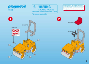 Manual de uso Playmobil set 7514 Construction Apisonadora con asfalto