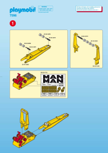 Mode d’emploi Playmobil set 7596 Construction Grue portique