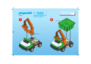 Manuale Playmobil set 7655 Construction Autocarro con gru