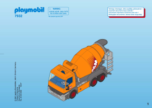 Handleiding Playmobil set 7932 Construction Betonmixer