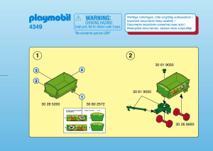 Manual de uso Playmobil set 4349 Animal Clinic Carrito con animales