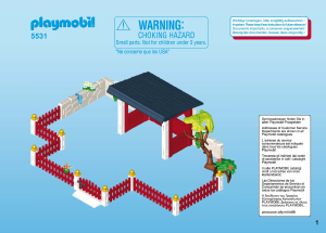 Manual Playmobil set 5531 Animal Clinic Outdoor care station