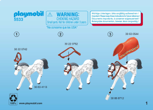 Mode d’emploi Playmobil set 5533 Animal Clinic Vétérinaire avec cheval et appareil de radiologie