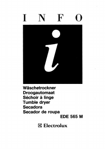 Bedienungsanleitung Electrolux EDE565M Trockner