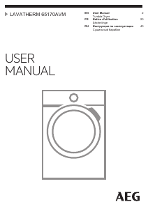 Manual AEG T65170AVM Dryer