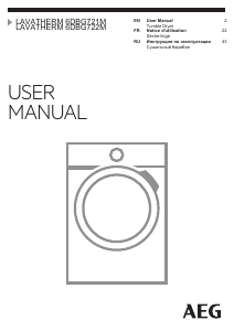 Manual AEG T6DBG722M Dryer