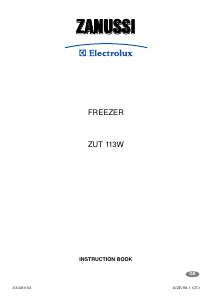 Manual Zanussi-Electrolux ZUT113W Freezer