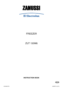 Handleiding Zanussi-Electrolux ZUT133W6 Vriezer