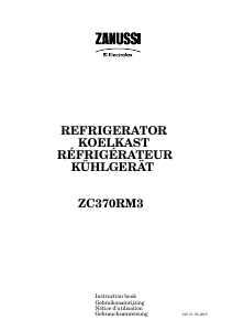 Manual Zanussi-Electrolux ZC370RM3 Refrigerator