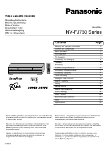Manual Panasonic NV-FJ730SERISE Video recorder