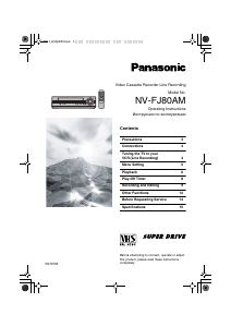 Manual Panasonic NV-FJ80AM Video recorder