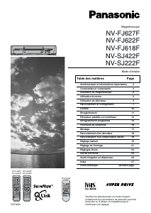 Mode d’emploi Panasonic NV-FJ618F Magnétoscope