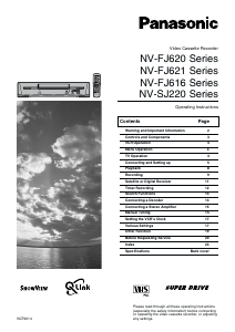 Manual Panasonic NV-FJ620ECMS Video recorder