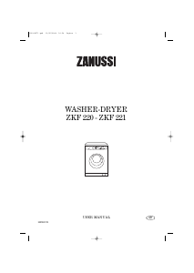 Handleiding Zanussi ZKF221 Was-droog combinatie