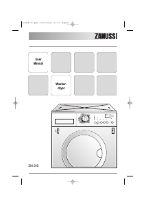 Handleiding Zanussi ZKI245 Was-droog combinatie