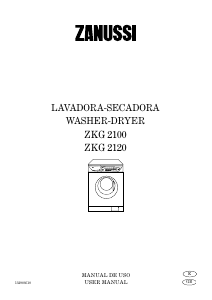 Manual de uso Zanussi ZKG2120 Lavasecadora