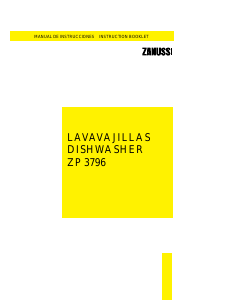 Manual Zanussi ZP3796 Dishwasher