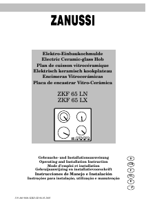 Mode d’emploi Zanussi ZKF65LX Table de cuisson