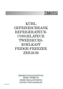 Handleiding Zanussi ZRB24S8 Koel-vries combinatie