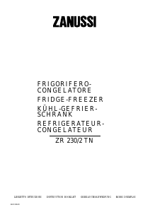 Mode d’emploi Zanussi ZR230/2TN Réfrigérateur combiné
