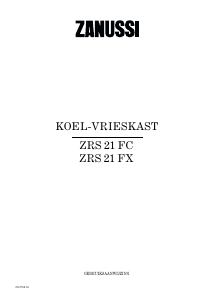 Handleiding Zanussi ZRS21FC Koel-vries combinatie