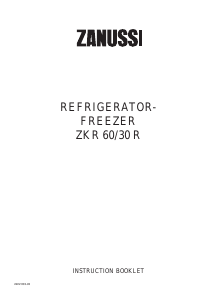 Handleiding Zanussi ZKR60/30R Koel-vries combinatie