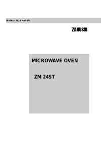 Manual Zanussi ZM24ST-W Microwave