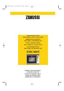 Mode d’emploi Zanussi ZMC40STN Micro-onde