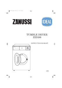 Manual Zanussi ZID100 Dryer
