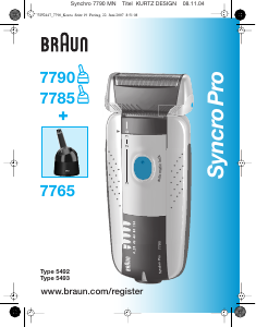 Manual Braun 7785 SyncroPro Shaver