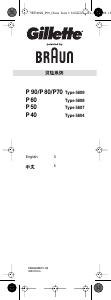说明书 博朗 P90 Gilette 剃须刀