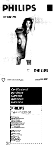 Mode d’emploi Philips HP6321 Rasoir électrique