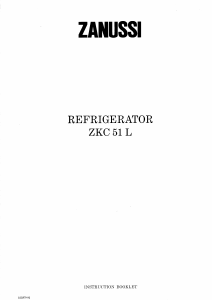 Manual Zanussi ZKC51L Refrigerator