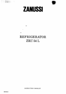 Manual Zanussi ZKC54LA Refrigerator