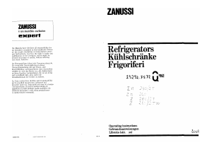 Manuale Zanussi ZN230/2T Frigorifero