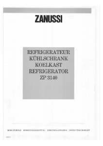 Manual Zanussi ZP3140 Refrigerator